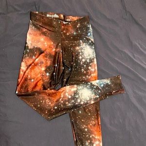 Blackmilk Red Galaxy Leggings
